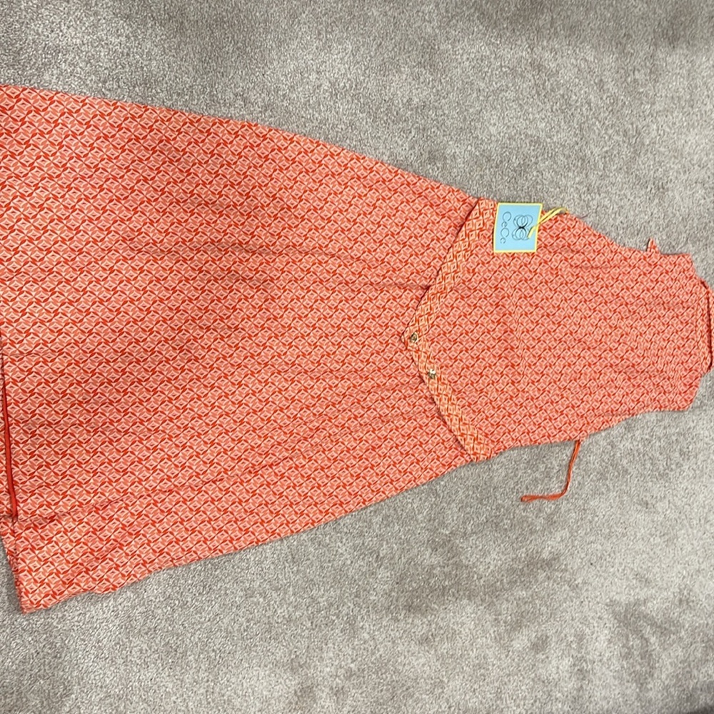 Sleeveless Red Patterned Dress - Picture 4 of 4